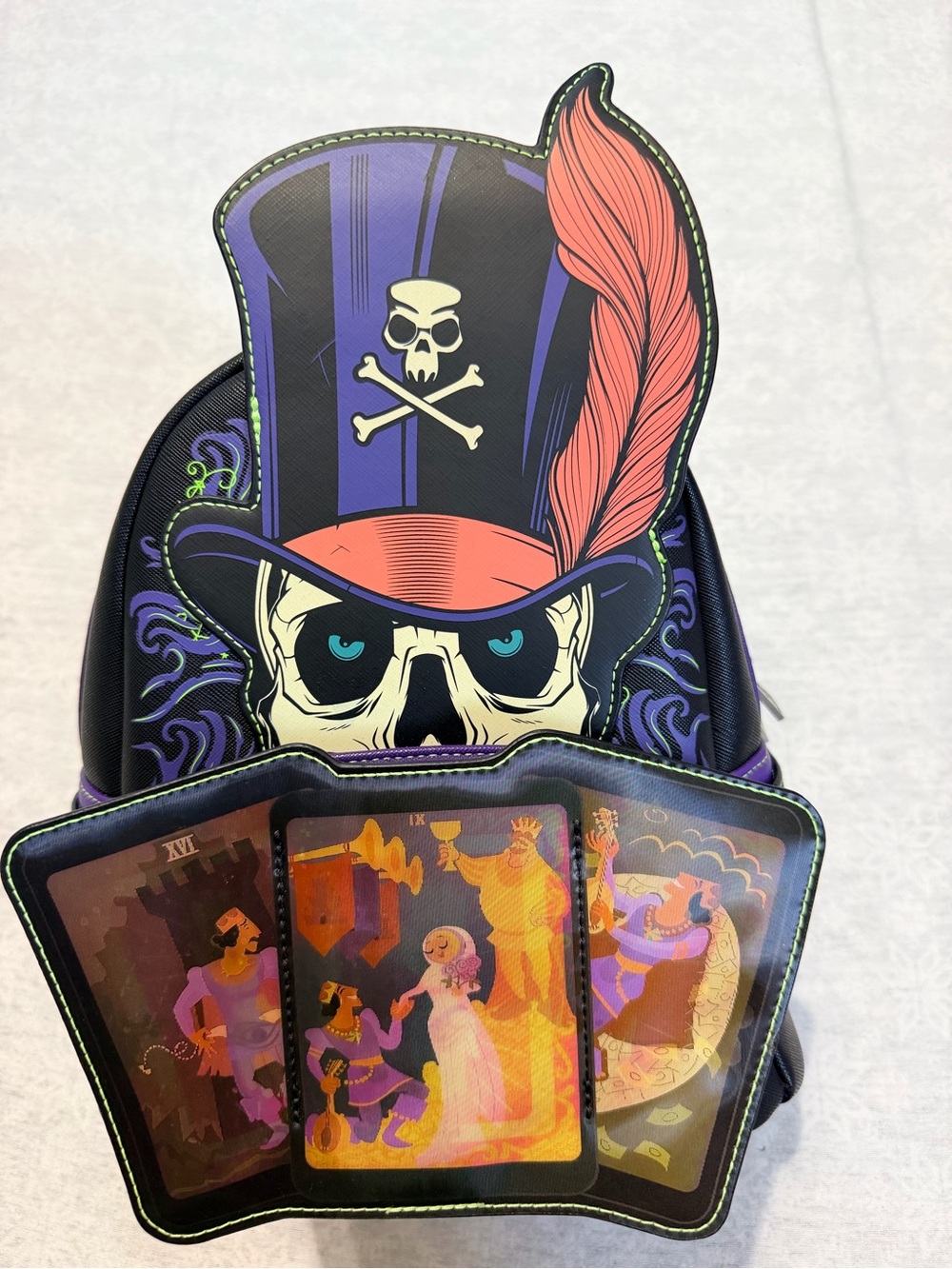 Disney Loungefly Dr Facilier Mini Backpack Princess Frog Lenticular Glow Tarot